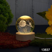 Cosmic Adventure: Astronaut & Moon 3D Crystal Ball Lamp - Illuminate the Mysteries of Space