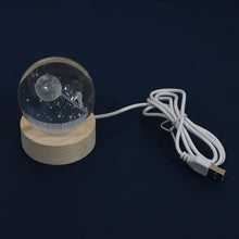 Cosmic Adventure: Astronaut & Moon 3D Crystal Ball Lamp - Illuminate the Mysteries of Space